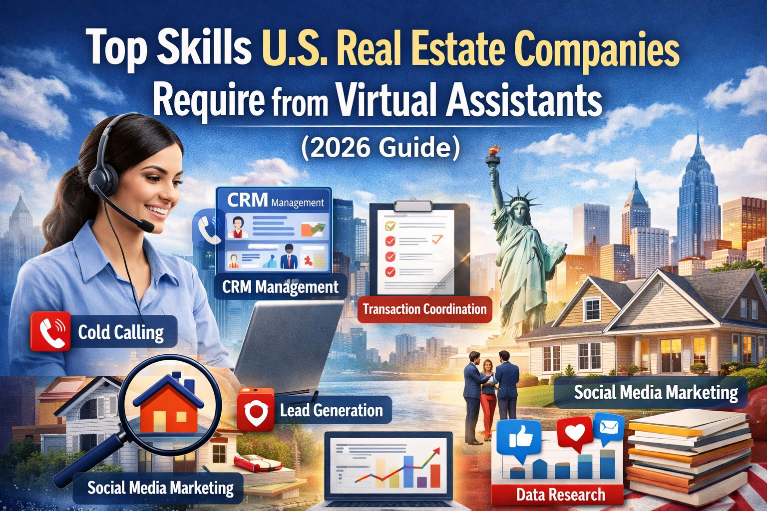 Top Skills U.S. Real Estate Companies Require from Virtual Assistants (2026 Guide)